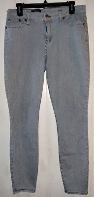 EXCELLENT WOMENS J. CREW "TOOTHPICK" PINSTRIPE SKINNY ANKLE JEANS  SIZE 31 T - Image 1 of 3