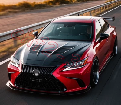 Cubierta de capó ventilada de carbono real para Lexus ES250 ES300h ES350 2019-25 Foto 1 de 4