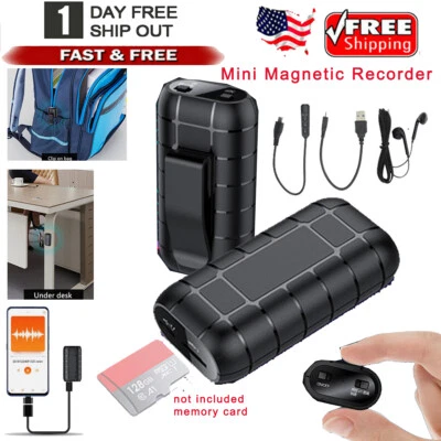 Digital Voice Magnetic Voice Activated Spy Recorder Dictaphone Mini MP3 Player - Image 1 of 4