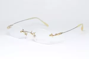 YOSHI MACHIDA Y-01 WS Vintage Eyeglasses Glasses Rimless Lightweight TITANIUM - Picture 1 of 12