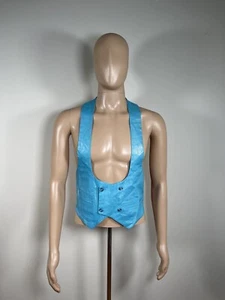 Edwing D’ Angelo Vest Blue 100% Wool Men’s Size S Made In USA - Picture 1 of 8