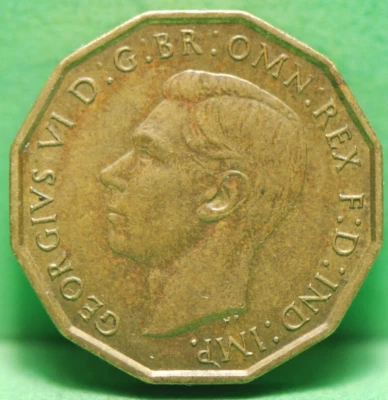 Great Britain, 1939 3 Pence, KM849, Extremely Fine - About UNC, NR, 6-19 - Image 1 of 2