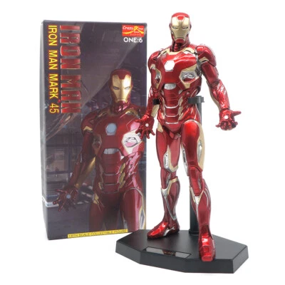 Crazy Toys SuperHero Iron Man MK45 Tony Stark 30cm Action Figure Toys Gift - image 1 of 4