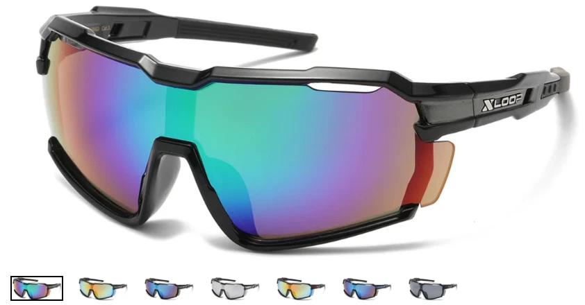 XLoop Designer Wrap Around Oversized Sunglasses for Men Sports Beach Biking Golf - Image 1 of 1
