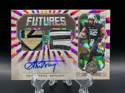 Steven Montez 2020 Legacy Rookie Futures Dual Patch Auto Diamond #'d 5/5 Bookend - Image 1 of 2