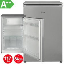 Tischkühlschrank A++ Kühlschrank 117 Liter Gefrierfach Stand 54cm breit Grau LED
