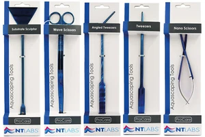 NT Labs Aquascaping Tools Scissors ProCare Tweezers Sculptors Stainless Steel - Picture 1 of 13