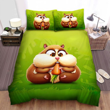The Hamster Enjoying His Carrot Full Bedding Set (4pcs)