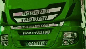5 Pezzi Radiatore Griglie Acciaio Inox Decorazioni per Iveco Stralis Hi Vie - Afbeelding 1 van 2