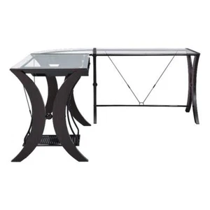 Coaster Monterey 3-Piece L-shaped Wood Leg Computer Desk Set Cappuccino - Picture 1 of 4