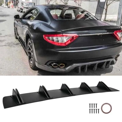 For Maserati Gran Turismo Rear Lip Bumper Splitter Diffuser 5 Fin Shark Foto 1 de 4