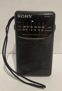Sony ICF-S14 Nero Portatile AM/FM 2 Bande Ricevitore Radio Testato Funziona benissimo! - Foto 1 di 5