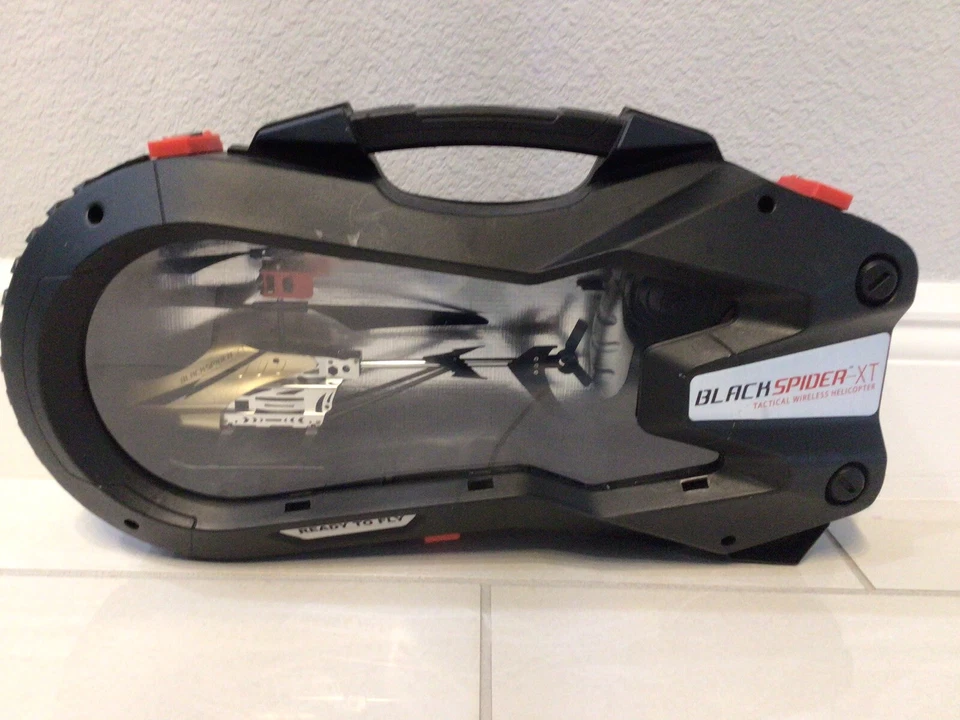 Helicóptero interior inalámbrico táctico Black Spider XT plateado nuevo en caja Foto 1 de 3