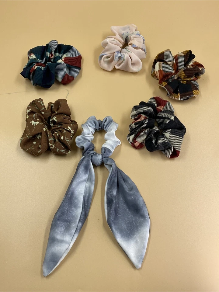 Лот из 6 винтажных резинок 80-90-х стрейч/ленты для волос. - Изображение 1 из 4