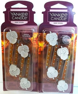 YANKEE CANDLE Car Vent Sticks, APPLE PUMPKIN, NEW X 2 - Image 1 of 3