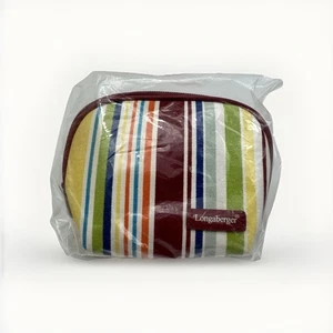 NEW LONGABERGER STRIPED COIN PURSE with Attached Key Ring - Picture 1 of 4