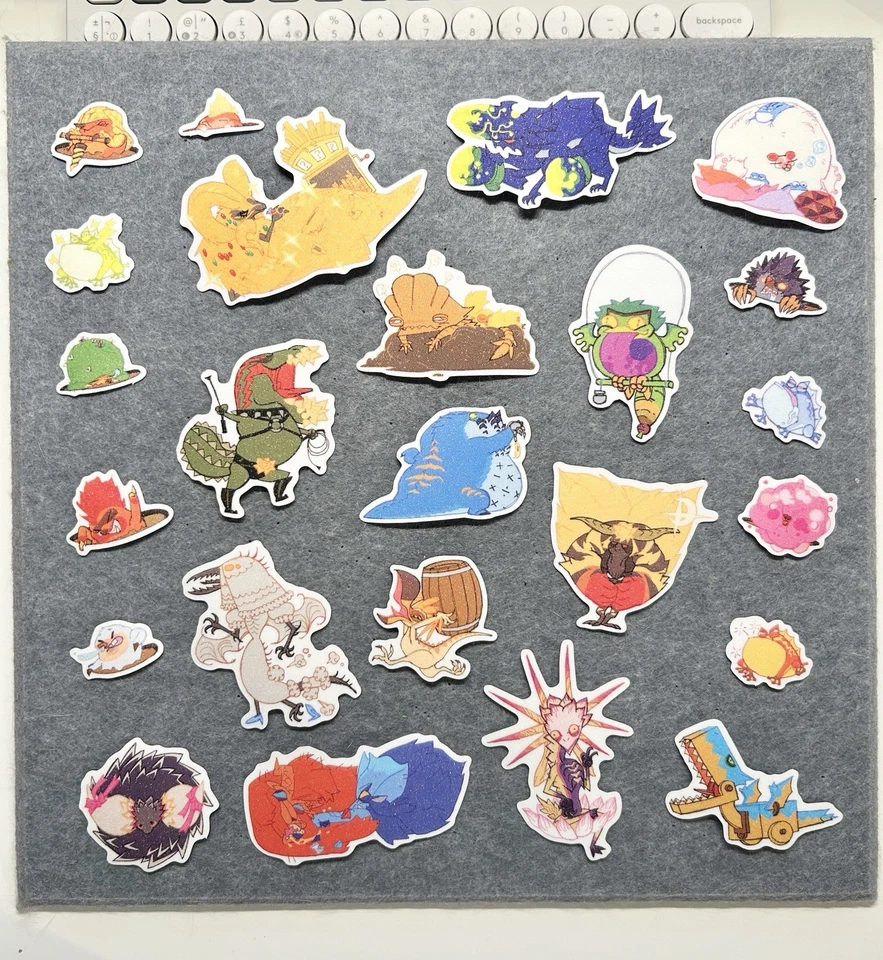 Monster Hunter Monster Sticker Set CAPCOM Gift - Image 1 of 4