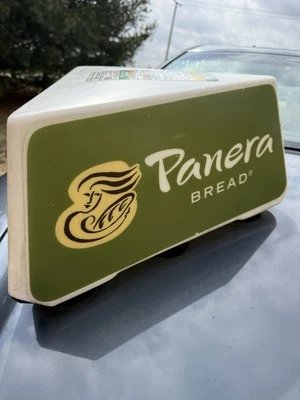 PANERA BREAD DELIVERY MAGNETIC CAR ROOF ADVERTISING SIGN HTH SIGN - untested - Image 1 of 4