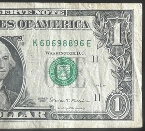 (FLIPPER!) $1 Flipper Fancy Serial Number K60698896E Series 2017 - Picture 1 of 4