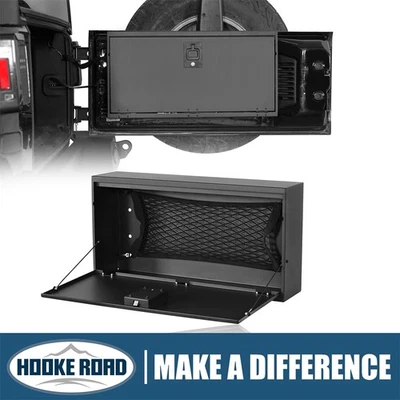 Hooke Road Tailgate Mounted Table Storage Box Steel Fit 15-18 Jeep Wrangler JK - Изображение 1 из 4