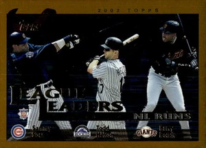 2002 Topps #344 Sammy Sosa / Todd Helton / Barry Bonds LL, FOIL - Picture 1 of 2