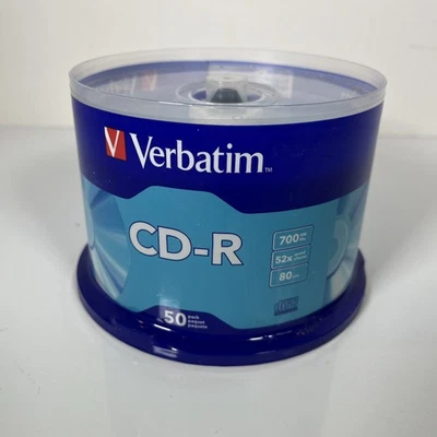 Verbatim CD-R Discs 700MB/80min 52x Spindle Silver 50/Pack 94691 - Image 1 of 4