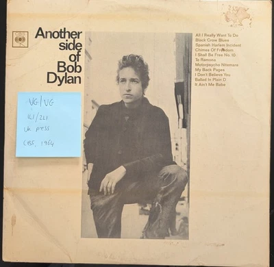 Bob Dylan Another Side Of Bob Dylan Vinyl Record VG/VG BPG 62429 1964 - Image 1 of 2
