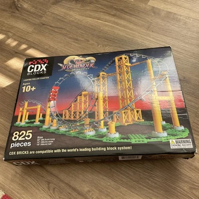 CDX Blocks Brick Construction Sidewinder Roller Coaster Building Set |3986 AS IS - Image 1 of 4
