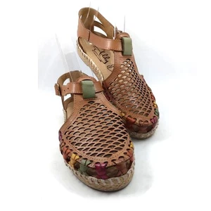Echtleder mexikanische Huaraches Größe 6 (Innensohle ist 9") hellbraun - Bild 1 von 6