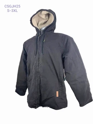 Men Sandstone Canvas Quilted Thermal Lined Duck Coat Winter Duck Jacket Work  - Image 1 of 4