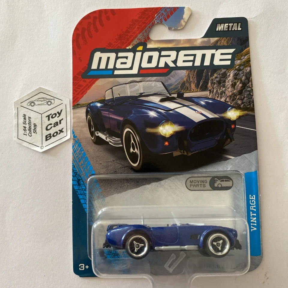 MAJORETTE Shelby Cobra (Blue - 1:64* Vintage Cars - Opening Trunk) E38 - image 1 of 1