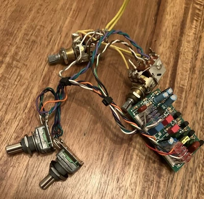 Original Aristides 050 5-string Bass Preamp Electronics Harness Pots PCB Guitar - Image 1 of 3