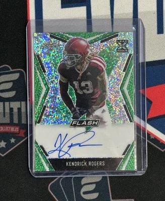 2020 Leaf Flash Green /20 Kendrick Rogers #BA-KR1 Rookie Auto RC - Image 1 of 2