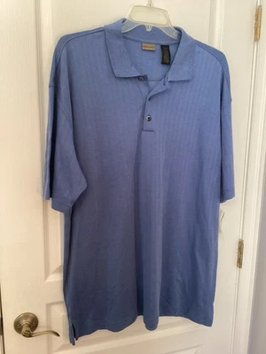 Polo Axist Para Hombres Cuello XXL Manga Corta 3 Botones Pullover Azul Acanalado Look Nuevo con Etiquetas Foto 1 de 4