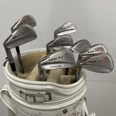 1960s Wilson Staff Dynapower Turfrider irons 3-PW Left-Handed LH Made in USA - Image 1 of 4