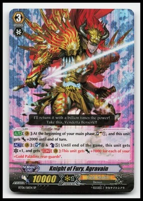 Knight of Fury, Agravain (SP) - BT06/S11EN Vanguard Card - Image 1 of 2