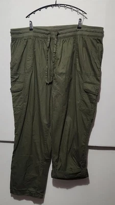 Женские армейские зеленые брюки-карго на шнурке Woman Within 24W - Изображение 1 из 2