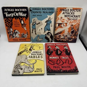Lot of 5 Jungle Doctor Series Paul White Paternoster Press 1950s/60s Mid Grade! - Picture 1 of 24