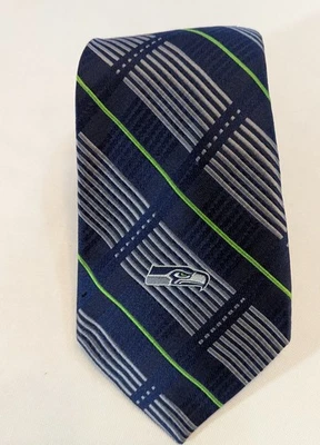 Official NFL Seattle Seahawks Woven Poly Men's Necktie 3.5" x 60" - Image 1 of 4