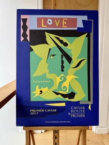 Lienzo grande de Caviar House & Prunier Love 2017 diseño de Yves Saint Laurent - Imagen 1 de 13