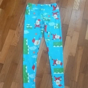 girl large santa leggings Lularoe - Picture 1 of 2
