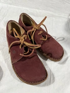 Zapato de cuero rojo nacido suela de árbol zapatillas con cordones talla US 8 EU 39 - Imagen 1 de 5