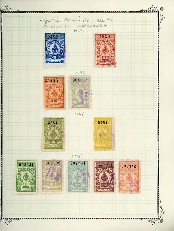 ARGENTINA Specialized REVENUE Selections on Album Page Lot #271 - SEE SCAN - $$ - Image 1 of 1