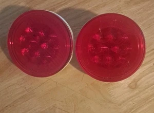 Optronics STL101RB 4" Round LED GloLight Red (Qty 2) New No Box - Foto 1 di 4