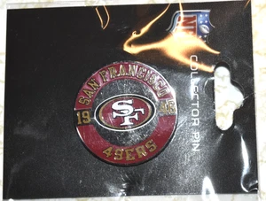 PRO FOOTBALL HALL LAPEL PIN "San Francisco 49ners,"  (1.25" Dia) New/Orig. Card - Bild 1 von 3