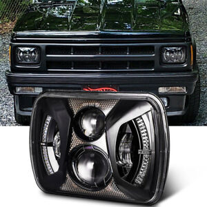 DOT 5x7" 7x6 Inch LED Headlight High Low Sealed Beam DRL H4 For Chevy S10 Blazer