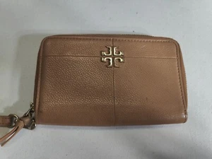 Tory Burch Wallet Brown Leather 6.5" x 4" - Picture 1 of 5