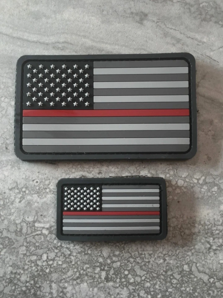 MILSPEC MONKEY Subdued Thin Red Line American Flag PVC Patch