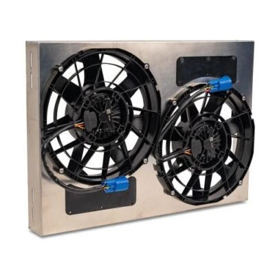 Derale 67942-185 Powerpack Electric Brushless Dual Fan 12-in Fan/Aluminum Shroud - Image 1 of 3