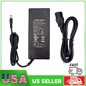 UL LISTADO DC 12 V Voltios 8 A 8 Amp 96 W Adaptador de fuente de alimentación Cable Cargador 5.5x2.5 - Imagen 1 de 7